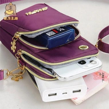 [ADP]Nylon Chống Thấm Nước Nữ Đeo Ngang Điện Thoại Đeo Vai Túi Nhỏ Ốp Lưng Ví Thắt Lưng vvn 7
