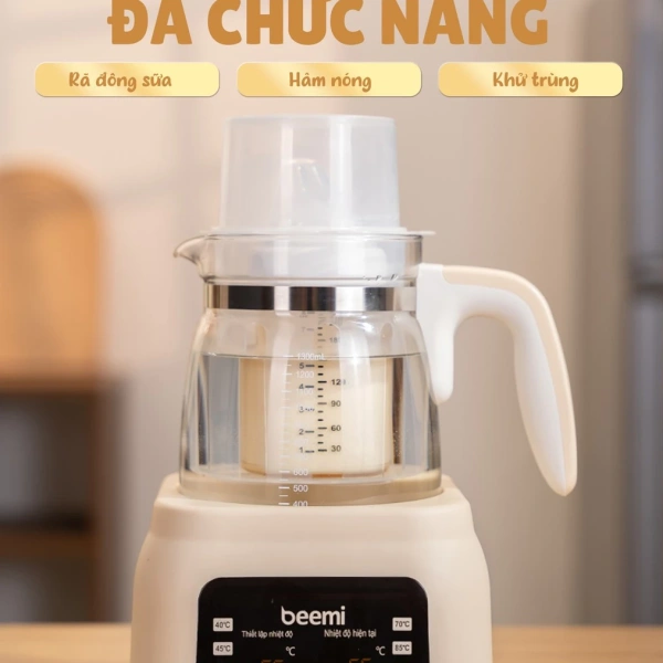 Hình ảnh sản phẩm Ấm Đun Nước Pha Sữa Beemi Khử Clo, Tiệt Trùng, Giữ Nhiệt, Máy Hâm Sữa (03)