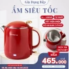 Ấm đun siêu tốc 1L inox 304 giữ nhiệt, sôi nhanh 3 phút, tự ngắt tiết kiệm điện chỉ 482k