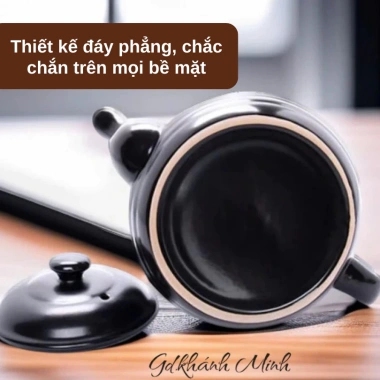 Ấm Sắc Thuốc Bắc 2L Đất Đen Nung Cao Cấp - Giảm 20% Còn 220k 7