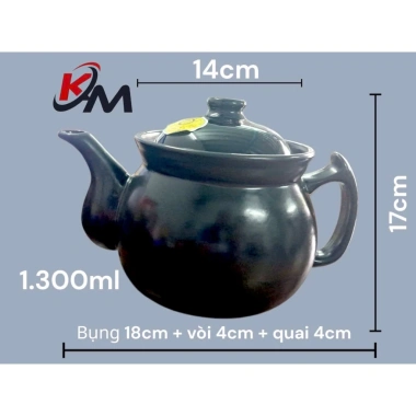 Ấm Sắc Thuốc Bắc 2L Đất Đen Nung Cao Cấp - Giảm 20% Còn 220k 11