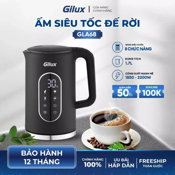 Trải nghiệm thực tế Ấm siêu tốc GILUX GLA68 1.7L trong sinh hoạt gia đình