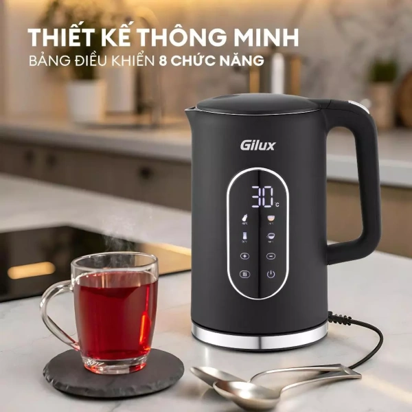 Khám phá 8 chức năng thông minh của ấm siêu tốc Gilux GLA68 và cách tối ưu hoá việc pha đồ uống