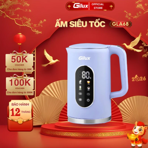Hướng dẫn sử dụng 8 chức năng cảm ứng trên Ấm siêu tốc GILUX GLA68