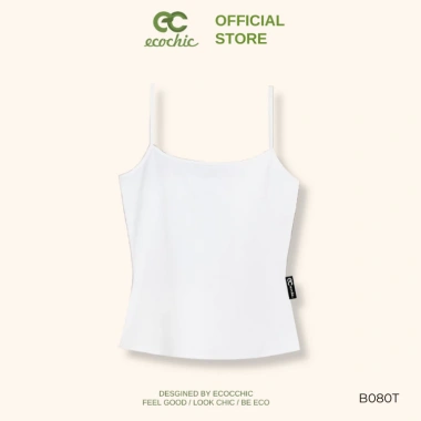Áo 2 Dây Crop Nữ ECOCHIC Bra Trắng Đen Cotton Mềm Mại, Thấm Hút Mồ Hôi - 194k 9