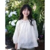 Áo babydoll A.821 tay dài tơ hoa cổ tròn dáng rộng nơ buộc chéo + áo 2 dây - 187k 5