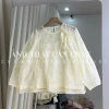 Áo babydoll A.821 tay dài tơ hoa cổ tròn dáng rộng nơ buộc chéo + áo 2 dây - 187k 9