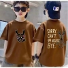 Áo cotton size 3-12, nam, nữ, trẻ em, giảm nửa giá, mát lạnh 10-11 tuổi 2