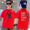 Áo cotton size 3-12, nam, nữ, trẻ em, giảm nửa giá, mát lạnh 10-11 tuổi 5