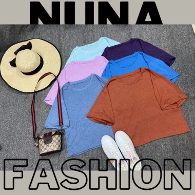 Áo croptop nữ form rộng tay ngắn cổ tròn bigsize thun NUNA FASHION giá 41.300 VNĐ 4
