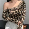 Áo da beo trễ vai cổ vuông bigsize, thun lạnh da báo co giãn ôm body, đẹp xinh giá 59.999 VND 6
