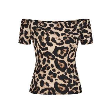 Áo da beo trễ vai cổ vuông bigsize, thun lạnh da báo co giãn ôm body, đẹp xinh giá 59.999 VND 7