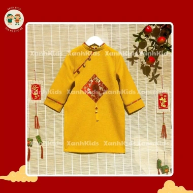 Áo Dài Bé Trai Tết 2.026 Cách Tân Giá Rẻ Chỉ 90k, BIG SIZE 10-54kg, Hỏa Tốc TPHCM