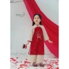 Áo dài cặp đôi nhung tăm Tết đỏ giảm 267k còn 209k - Set anh em chất lượng cao 2