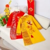 Áo dài nam cách tân bé trai lụa thiết kế ngũ thân in chim hạc cao cấp giá chỉ 190k 3