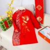 Áo dài nam cách tân bé trai lụa thiết kế ngũ thân in chim hạc cao cấp giá chỉ 190k 4