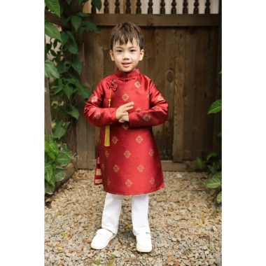 Áo Dài Tết Bé Trai Kim Thư Gấm Cao Cấp 2 Lớp - Giảm Giá Cực Sốc 318k 2 Áo Dài Tết Bé Trai Kim Thư Gấm Cao Cấp 2 Lớp - Giảm Giá Cực Sốc 318k 2