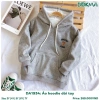 Áo hoodie lót lông dài tay Dokma 12‑23kg cho bé, ấm áp, giá 269k 3