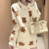 Áo Len Hoạt Hình Gấu Jacquard Trắng Two Piece Thời Trang Thu Đông Giá 142.560 VND 10