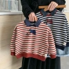 Áo nỉ polo kẻ đỏ Maibao nội địa Trung giá chỉ 229k - Giảm 54k