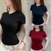 Áo Nữ Cổ Tròn Thun Tăm Trơn - Giảm Sốc 7.800đ, Chỉ 38.999đ/Áo, Mẫu Trend Hot 2