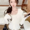 Áo ôm body nữ dệt kim kiểu Hàn dễ thương, vải ren đẹp mắt - Giá 123.000 VND 8