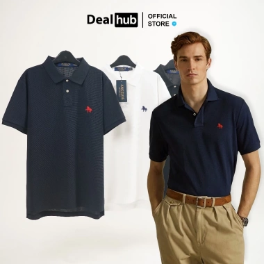 Áo Polo Thêu Ngựa Basic Angelos - Cotton Pique Chống Nhăn, Regular Fit Châu Âu 250k
