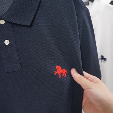Áo Polo Thêu Ngựa Basic Angelos - Cotton Pique Chống Nhăn, Regular Fit Châu Âu 250k