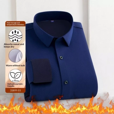 Áo sơ mi lông cừu dày ấm áp thiết kế Slim cho doanh nhân - Giá chỉ 385.560₫