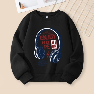 Áo Sweater bé trai cổ tròn in hình thời trang, thích hợp cho thể thao ngoài trời và trường học, 216.000đ 10