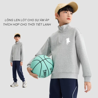 Áo Sweater bé trai lớp lót lông cừu dày ấm áp phong cách thu đông giá 280.800₫