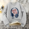 Áo Sweater bé trai mùa thu đông lớp lót lông cừu dày ấm áp thoải mái khi đeo tai nghe 2