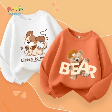 Áo sweater bé trai mùa xuân thu in chữ gấu, vải mềm mại, thoải mái, phù hợp thể thao ngoài trời - Giá chỉ 216.000đ