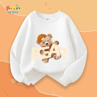 Áo sweater bé trai mùa xuân thu in chữ gấu, vải mềm mại, thoải mái, phù hợp thể thao ngoài trời - Giá chỉ 216.000đ