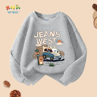 Áo Sweater bé trai W.G.Q vải mềm mại thoáng khí, in hình Snoopy - Thể thao ngoài trời, giảm 22% chỉ 216.000đ