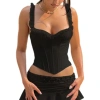Áo thời trang nữ ngắn quai spaghetti, ren viền bèo, kiểu bodycon corset – chỉ 247.187 đ giảm giá 8