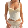 Áo thời trang nữ ngắn quai spaghetti, ren viền bèo, kiểu bodycon corset – chỉ 247.187 đ giảm giá 9