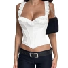 Áo thời trang nữ ngắn quai spaghetti, ren viền bèo, kiểu bodycon corset – chỉ 247.187 đ giảm giá 10