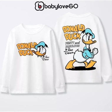 Áo thu đông bé trai BabyloveGO Disney Mickey cổ tròn thun cotton cho bé 1-10 tuổi giảm giá 139k