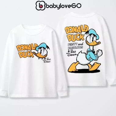 Áo thu đông bé trai BabyloveGO Disney Mickey cổ tròn thun cotton cho bé 1-10 tuổi giảm giá 139k