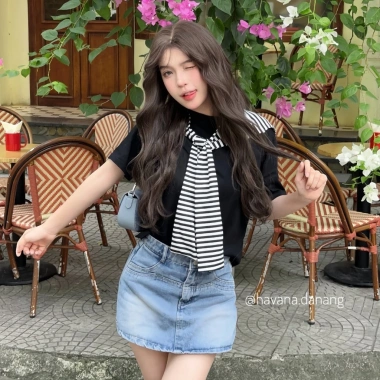 Áo Thun Babytee Thêu Logo Ngựa HAVANA ATH205 Tặng Khoác Choàng Thủy Thủ - Giảm 4.204đ