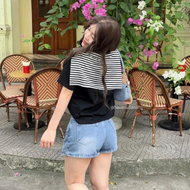Áo Thun Babytee Thêu Logo Ngựa HAVANA ATH205 Tặng Khoác Choàng Thủy Thủ - Giảm 4.204đ