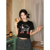 Áo thun boxy form rộng 100% cotton mùa hè cho nam nữ, in chó con - giảm còn 69.000₫ 9