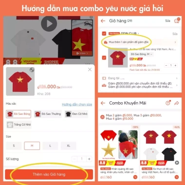 Áo Thun Cờ Đỏ Sao Vàng Việt Nam - Cotton Co Giãn, Giá Chỉ 129k!