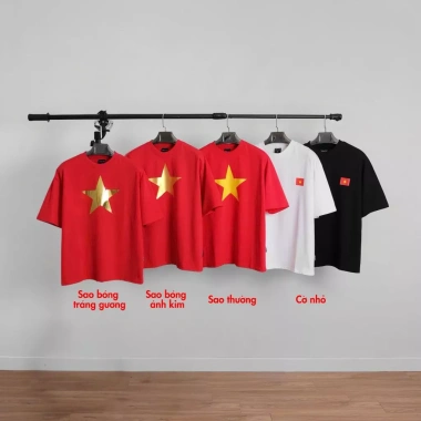 Áo Thun Cờ Đỏ Sao Vàng Việt Nam - Cotton Co Giãn, Giá Chỉ 129k!