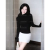 Áo Thun Nữ Ôm Body Tay Dài, JUSTDUN 506 - Chất Cotton Lông Mịn Cao Cấp,Co Giãn 4 Chiều 4