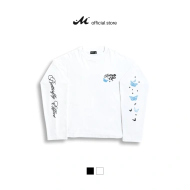 Áo thun tay dài Local Brand MUZIK CLOTHING | BUTTERFLY EFFECT – Form Boxy Tay Dài, 100% Cotton | LS-BE 7