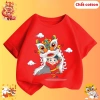 Áo trung thu cho bé hình bé múa lân dễ thương áo thun cộc tay bé trai bé gái chất cotton 7