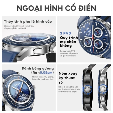 AOLON Prime X - Đồng hồ thông minh tròn cao cấp AOMLED AOD IP68, giá 1,099,000đ