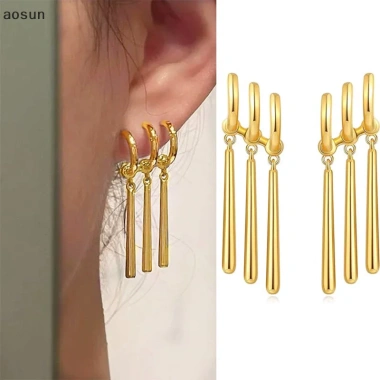 Aosun 1 Cặp Zoro Anime Bông Tai Nam Nữ Cosplay Bông Tai Trang Sức Thời Trang Giả Ba Bông Tai Tòn Ten Bông Tai Dài EN